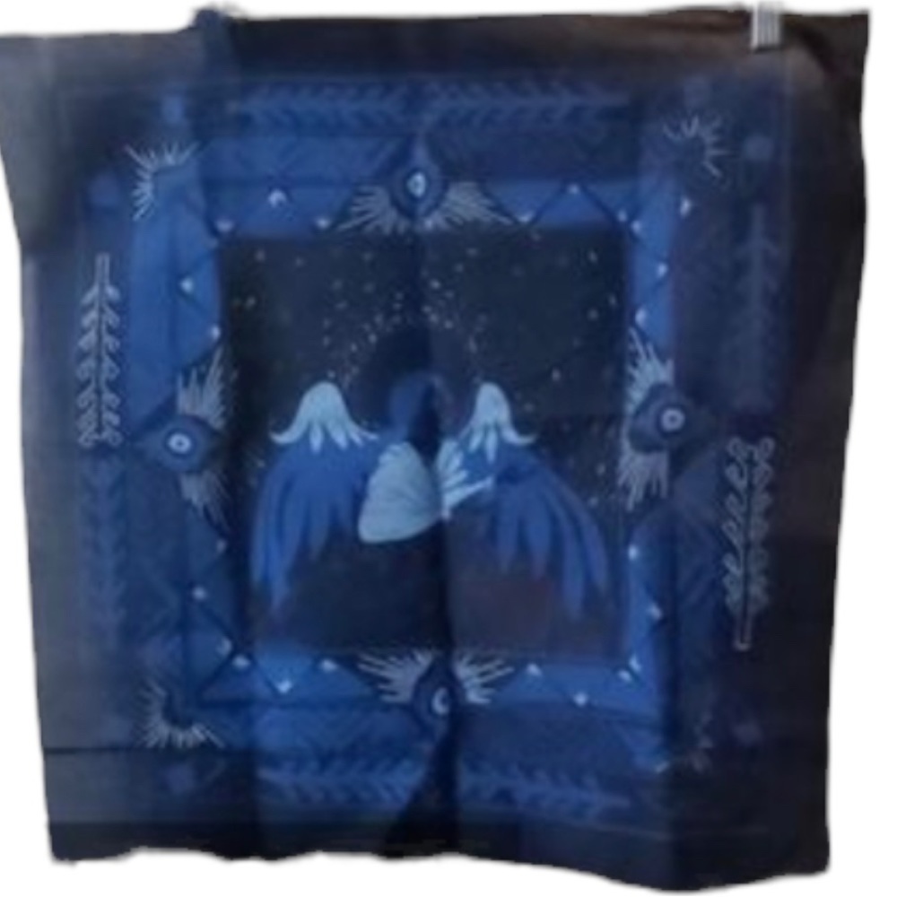KHOSROV Ascension Blue Angel Spiritual Square Handkerchief